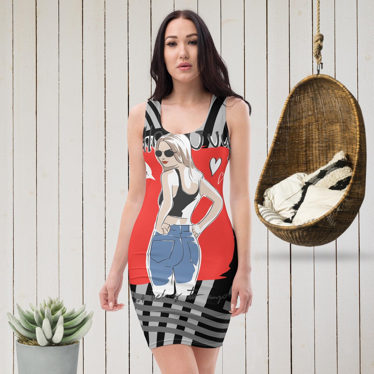 Hallo schwarzes tailliertes Kleid