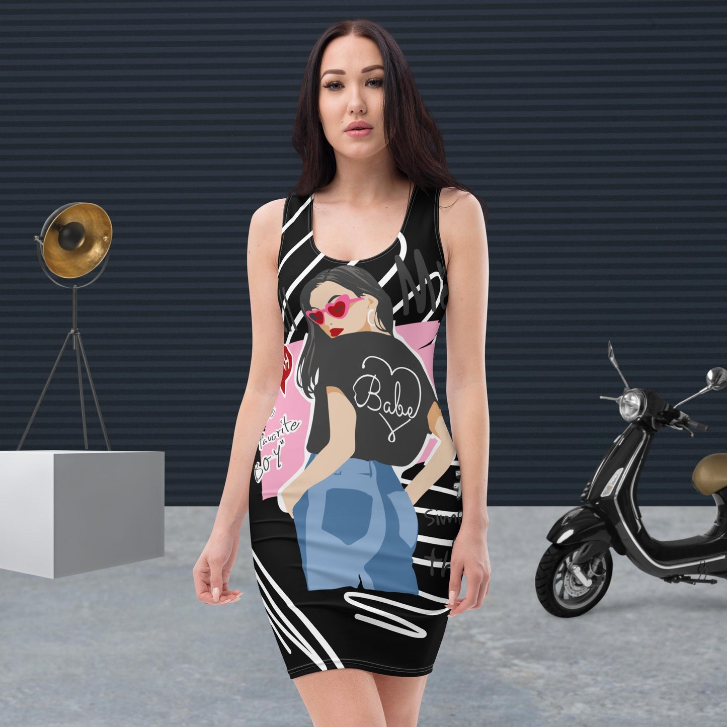 Chic Call Me – schwarzes, figurbetontes Kleid