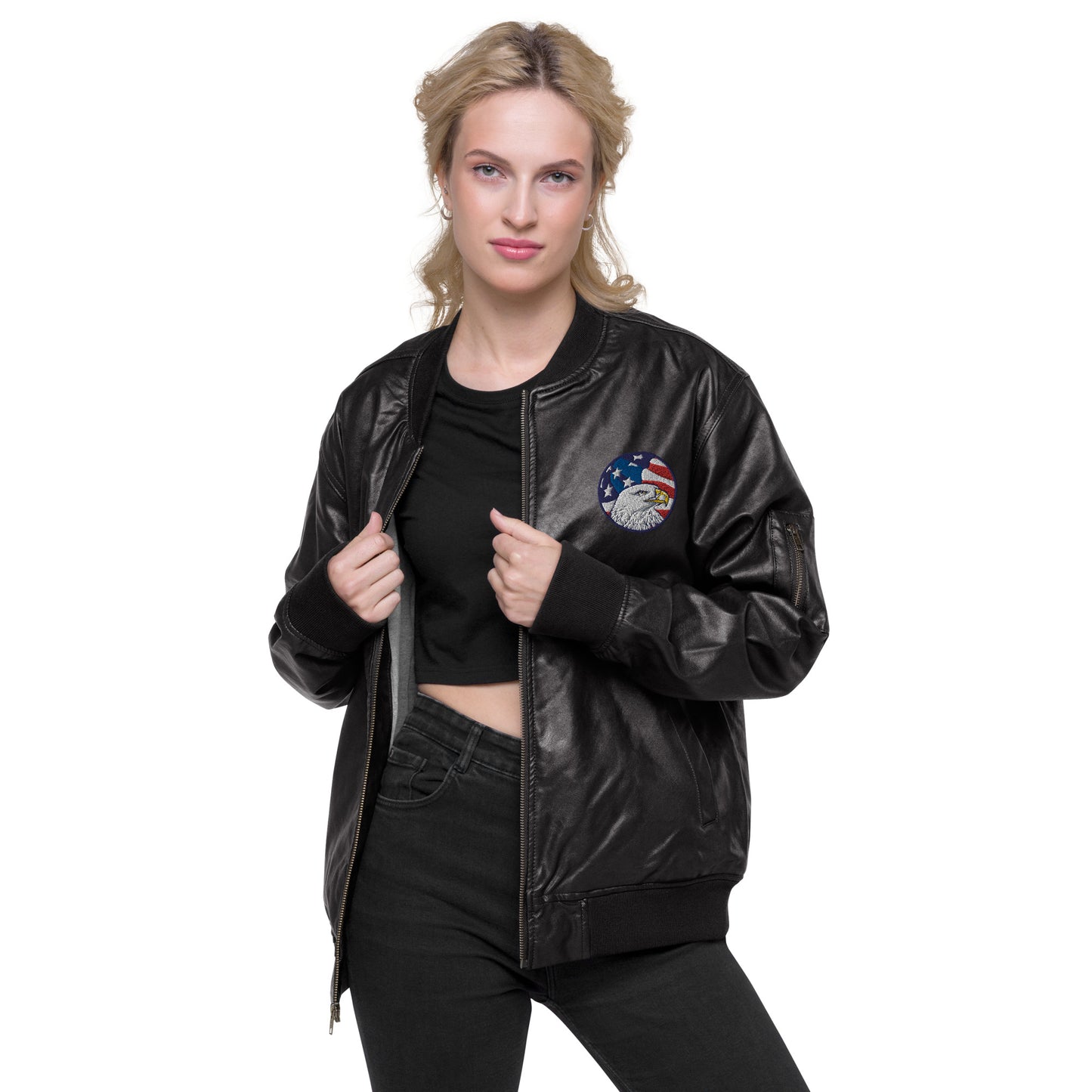 Chaqueta bomber piel vegana unisex