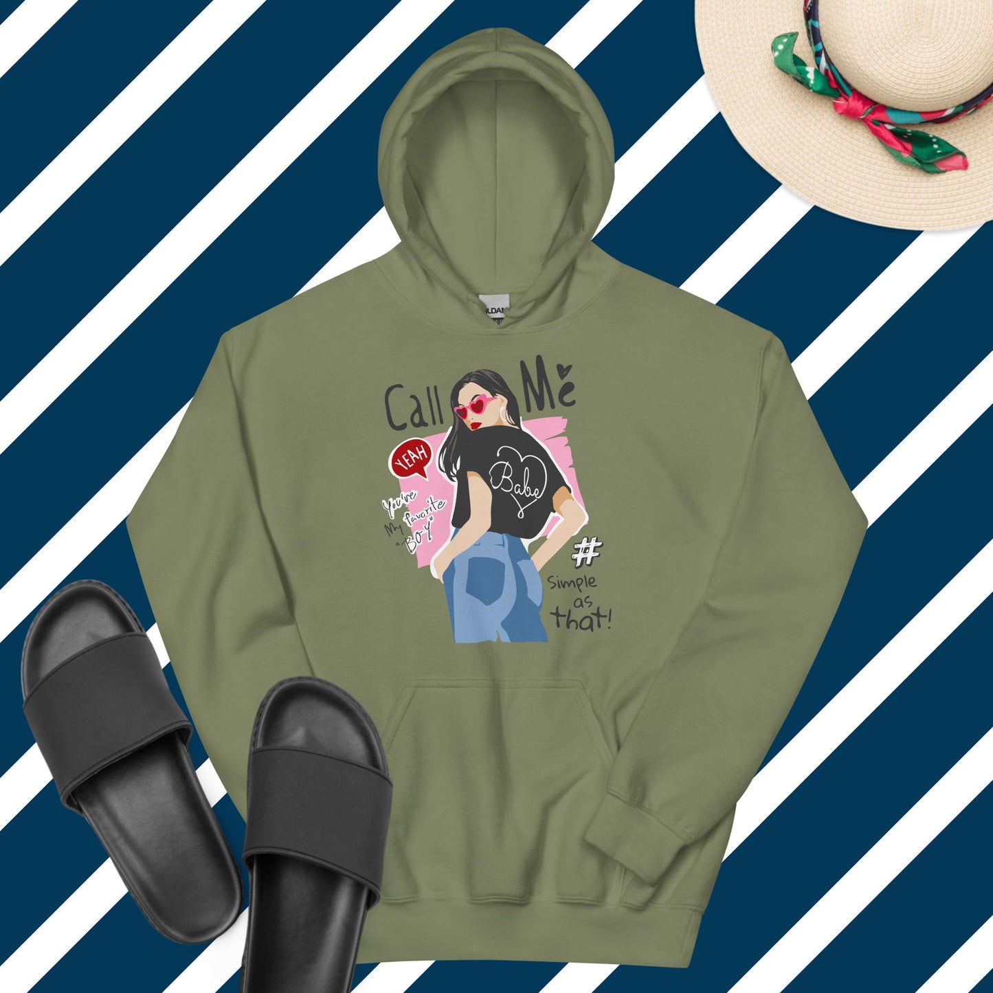 Unisex Ruf mich an Hoodie