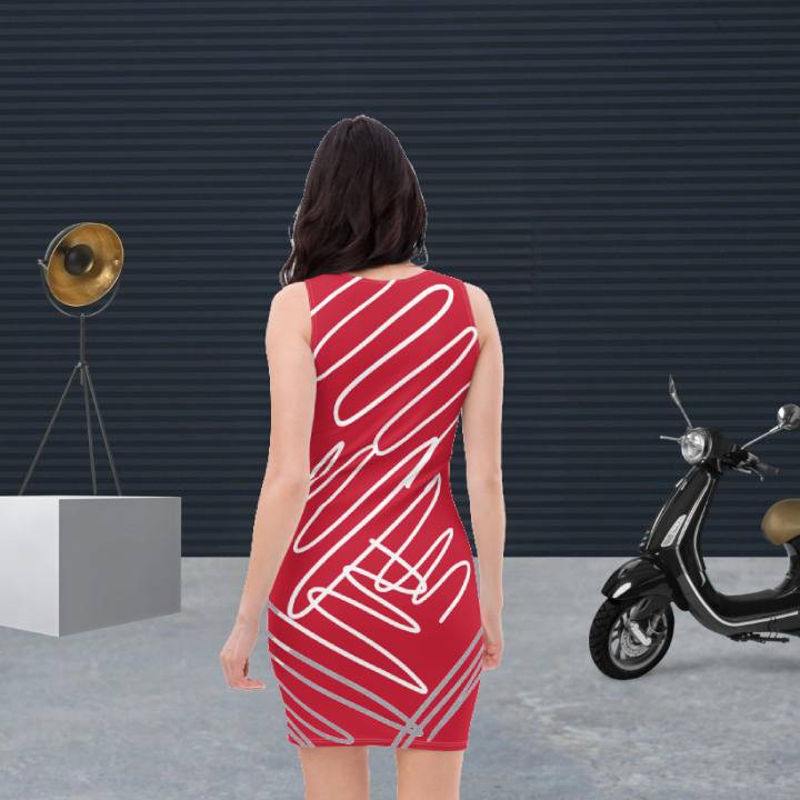 Schickes rotes, figurbetontes Call Me-Kleid