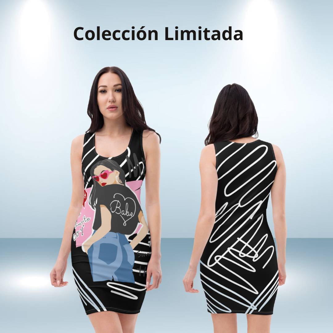 Chic Call Me – schwarzes, figurbetontes Kleid